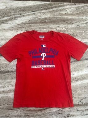 Philadelphia Phillies MLB Logo Majestic Ultra Soft Youth Tee Shirt Sz XL 16-18